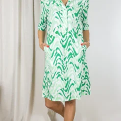 ROBE ROBE LÉGÈRE 6438 4062 -Modes Sylphide Soldes Magasin 014051 ROBE 6348 4062 ROBE LEGERE ECRU GREEN 3 scaled