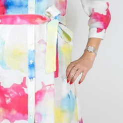 ROBE 120% LINO 49AN -Modes Sylphide Soldes Magasin 014112 ROBE 49AN 120 LINO WASHED MULTICO 3