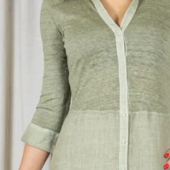 ROBE 120% LINO 70CB 17 ROBE 120% LINO 70CB -Modes Sylphide Soldes Magasin 014113 ROBE 70CB 120 LINO SAGE KAKI 0