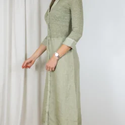 ROBE 120% LINO 70CB 15 ROBE 120% LINO 70CB -Modes Sylphide Soldes Magasin 014113 ROBE 70CB 120 LINO SAGE KAKI 2 scaled