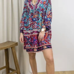 ROBE BA&SH MAUREEN -Modes Sylphide Soldes Magasin 014258 MAUREEN BASH BLEU 1 scaled