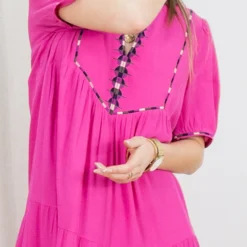 ROBE BA&SH TISOLDE -Modes Sylphide Soldes Magasin 014266 TISOLDE BASH ROSE 5