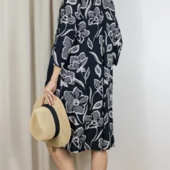 ROBE JANIS & JOHN CORIE -Modes Sylphide Soldes Magasin 014906 ROBE CORIE JANIS JOHN IMP NOIR 2 scaled