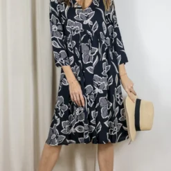 ROBE JANIS & JOHN CORIE -Modes Sylphide Soldes Magasin 014906 ROBE CORIE JANIS JOHN IMP NOIR 3 scaled