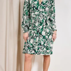 ROBE JANIS & JOHN VALERIA 8 ROBE JANIS & JOHN VALERIA -Modes Sylphide Soldes Magasin 014908 VALERIA JANIS JOHN ROBE ECRU VERT 3