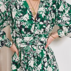 ROBE JANIS & JOHN VALERIA 11 ROBE JANIS & JOHN VALERIA -Modes Sylphide Soldes Magasin 014908 VALERIA JANIS JOHN ROBE ECRU VERT 4