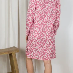 ROBE TERRE ROUGE GS10 -Modes Sylphide Soldes Magasin 014956 ROBE PAPILLONS ROSE TERRE ROUGE 0 scaled