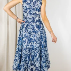 ROBE TERRE ROUGE GS889 -Modes Sylphide Soldes Magasin 014958 ROBE GS889 TERRE ROUGE PAPILLON NAVY 1 scaled