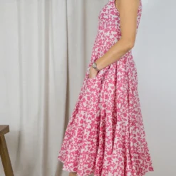 ROBE TERRE ROUGE GS889 -Modes Sylphide Soldes Magasin 014958 ROBE GS889 TERRE ROUGE PAPILLON ROSE 2 scaled