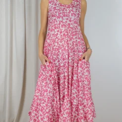 ROBE TERRE ROUGE GS889 -Modes Sylphide Soldes Magasin 014958 ROBE GS889 TERRE ROUGE PAPILLON ROSE 3 scaled