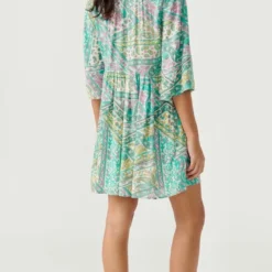 ROBE BA&SH FLEUR -Modes Sylphide Soldes Magasin 1E23FLEU VERT 5