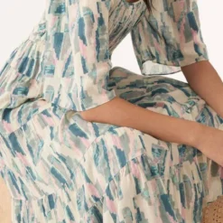 ROBE BA&SH TEOLI -Modes Sylphide Soldes Magasin 1E23TEOL TURQUOISE 2