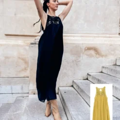 See U Soon Robe 23122299 Noir Ou Jaune