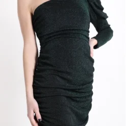 Robe Courte Une Manche Lurex -Modes Sylphide Soldes Magasin 89611 1