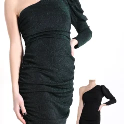 Robe Courte Une Manche Lurex