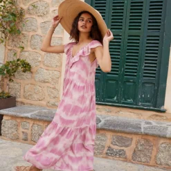 Grace & Mila Robe Flore Rose Ou Vert 9 Grace & Mila Robe Flore Rose Ou Vert -Modes Sylphide Soldes Magasin flore 2