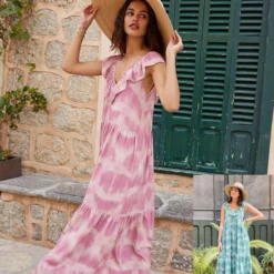 Grace & Mila Robe Flore Rose Ou Vert