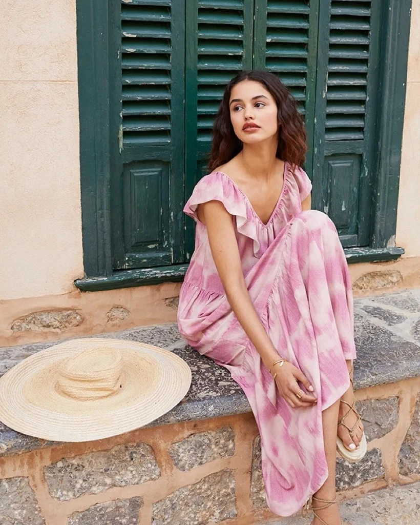 Grace & Mila Robe Flore Rose Ou Vert 7 Grace & Mila Robe Flore Rose Ou Vert â Image 5