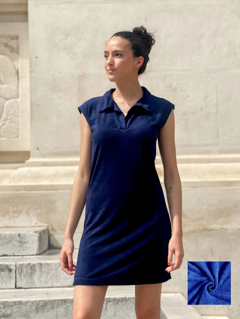 Pedalo 1936 Robe JUAN Marine Ou Bleu