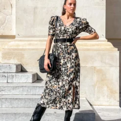 Only Robe AVRIL Orange Ou Noir -Modes Sylphide Soldes Magasin onlavril 15273657 2