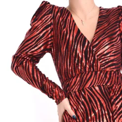 ROBE ZEBRE ROUGE OU ARGENT -Modes Sylphide Soldes Magasin robe 9118 zebre 3
