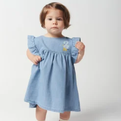 Bobo Choses Robe Bébé "Pelican" Bleu Denim 8 Bobo Choses Robe Bébé "Pelican" Bleu Denim -Modes Sylphide Soldes Magasin robe bebe pelican bleu denim 2