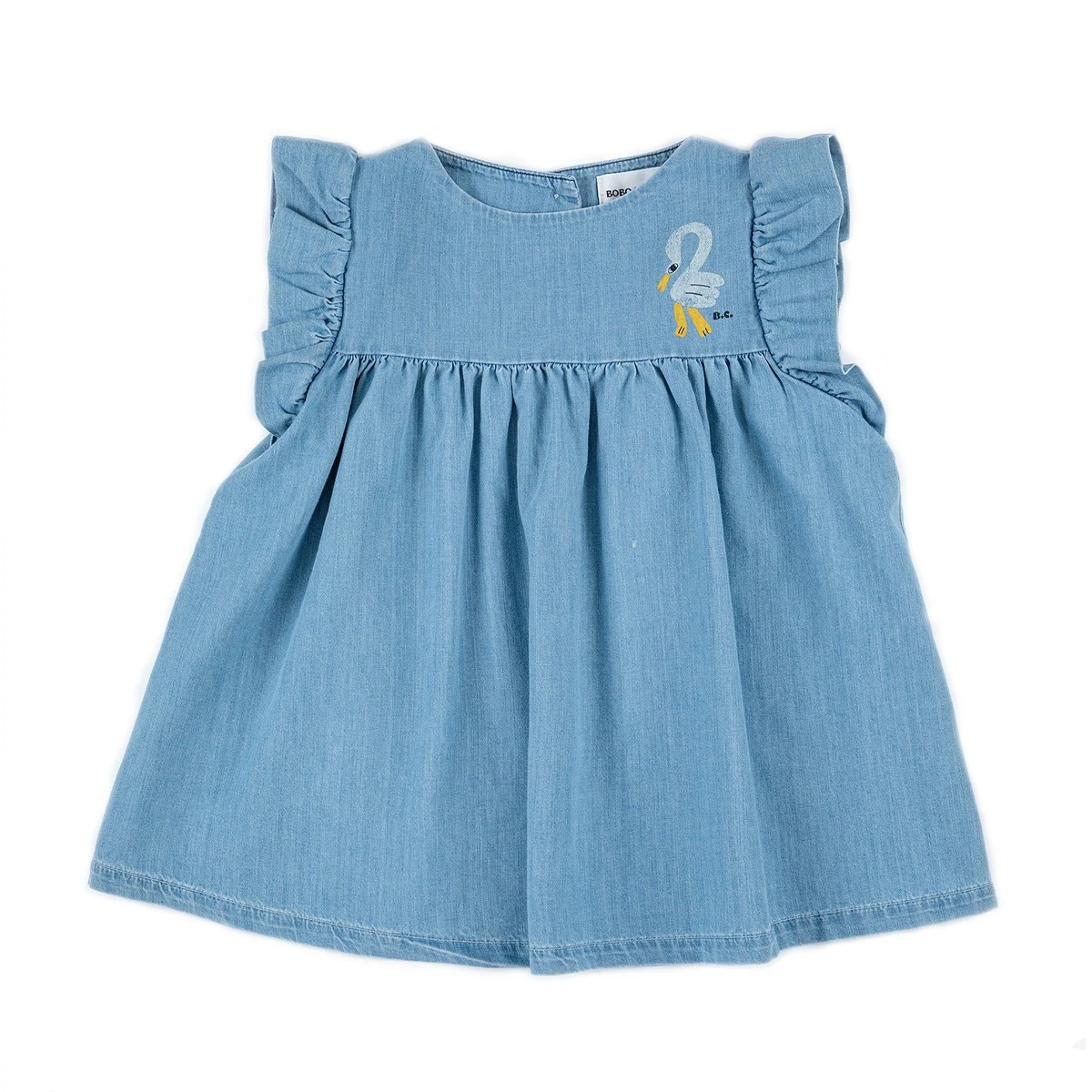 Bobo Choses Robe Bébé "Pelican" Bleu Denim