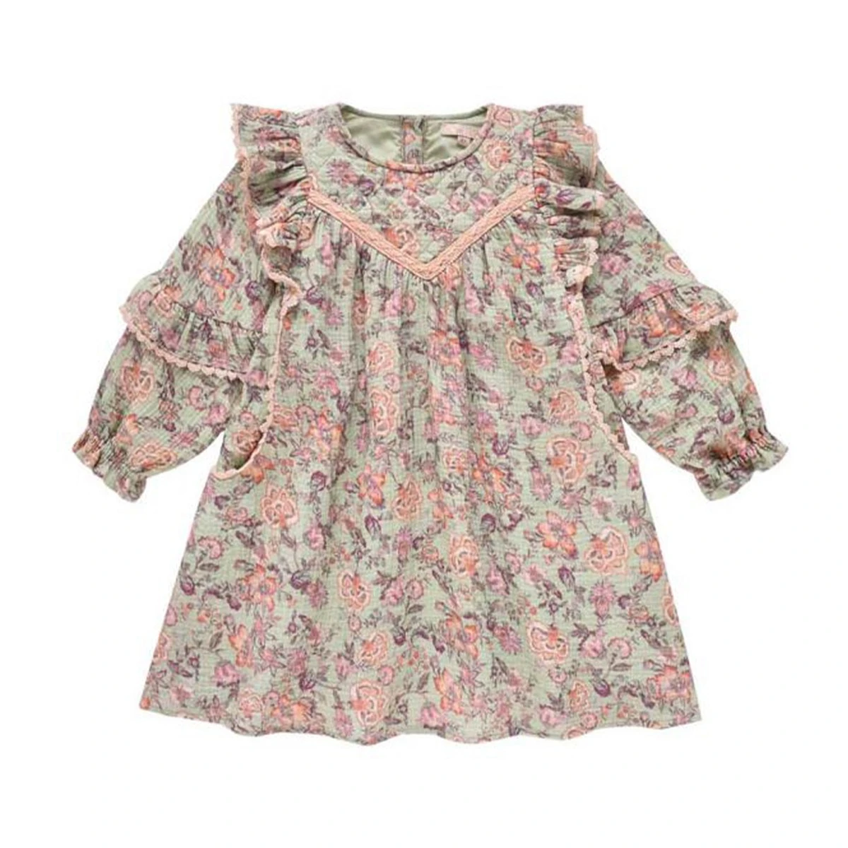 Louise Misha Robe Bohème "Lara" Khaki Tropical Loon