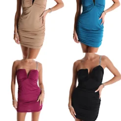 Robe De Soirée Une Bretelle Argent