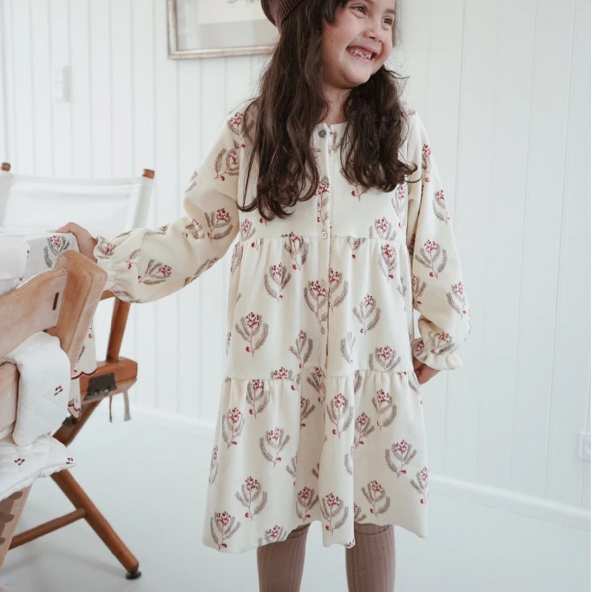 Robe "Joly" Christmas Vintage Flowers 5 Robe "Joly" Christmas Vintage Flowers – Image 3