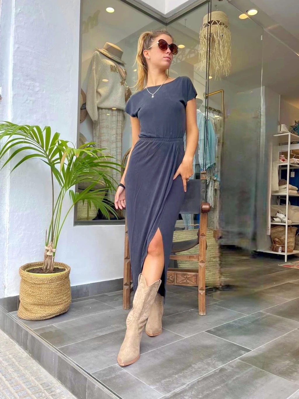 Vila Robe Vimodala Noir Ou Bleu