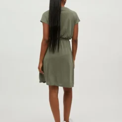 Vila Robe Vimodala Kaki Tencel Et Modal 8 Vila Robe Vimodala Kaki Tencel Et Modal -Modes Sylphide Soldes Magasin vimodala 14074853 1