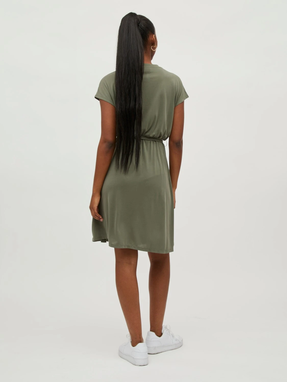 Vila Robe Vimodala Kaki Tencel Et Modal 4 Vila Robe Vimodala Kaki Tencel Et Modal – Image 2