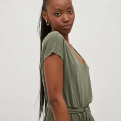 Vila Robe Vimodala Kaki Tencel Et Modal 11 Vila Robe Vimodala Kaki Tencel Et Modal -Modes Sylphide Soldes Magasin vimodala 14074853 4